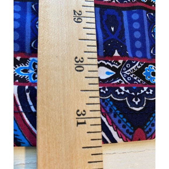 Roz & Ali 2X Womens Tunic Boho Paisley Short Sleeve Long Line Oversized Top - Picture 7 of 11